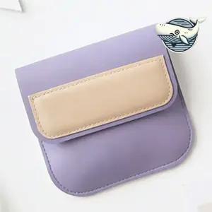 퍼플 미니 카드 지갑 학생용 수납 파우치 여자카드지갑 남자카드지갑 여성카드지갑