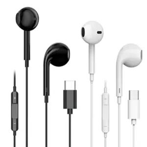 1+1 프리미엄 C타입 유선 이어폰 오픈형 리모컨 탑재 블랙 화이트
