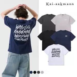 [택가 39000원][카이아크만]유니) C100 20S 싱글 카이아크만 레터링 반팔티 (LKTMCTR701M)