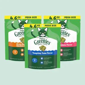 그리니즈 고양이스낵 3종콤보(130gX3개) / 고양이이빨간식