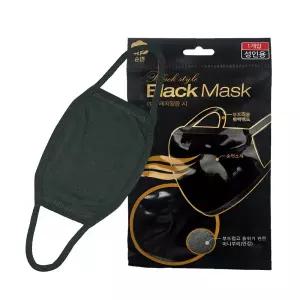 블랙 면마스크 1매(성인용) 패션마스크 방한대