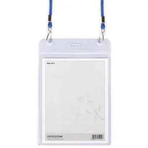 오피스존 700 미디어명찰 세로(군)가로(민)청색 103x133mm 낱개 목걸이명찰 줄 끈 행사 단체