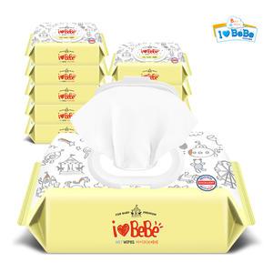 아이러브베베 아기물티슈 옐로우 캡형 120매X10팩 대용량 물티슈