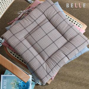 세미 헤링본 체크 의자방석 (끈포함/논슬립방석)