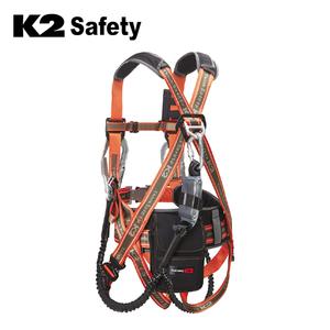 K2 전체식 안전벨트 KB-9201Y 더블죔줄 산업용 안전대 오렌지