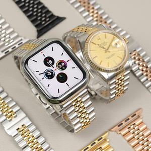 애플워치 7 6 SE 5 4 3 2 1 쥬빌레 메탈밴드 롤렉스 시계줄 스트랩 쥬빌레메탈밴드