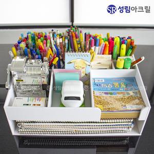 색종이 스케치북 정리대 미술용품 대용량 책상 정리함 미술학원 도구 정리