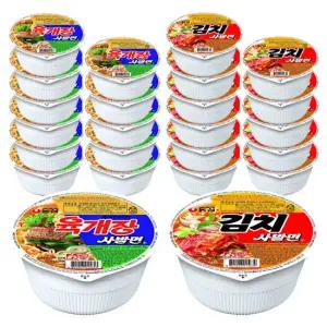 [농심]육개장 사발면x24개/김치사발면x24개 컵라면