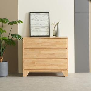 [해오름가구]버플리 첼로 고무나무 원목 900 3단 서랍장