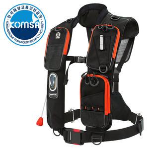 폰터스 PL-9500 자동팽창식 구명조끼 블랙 해양수산부 KOMSA 인증제품