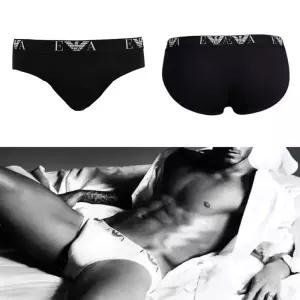 알마니 정품 남성삼각팬티 CC715 블랙 남자속옷팬티