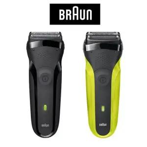 [BRAUN]브라운 전기면도기 300S/블랙/볼트그린/부드러운 밀착면도/생활방수