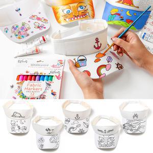 아이 썬캡 만들기 투명 썬캡 여름 모자 꾸미기 패브릭 도안