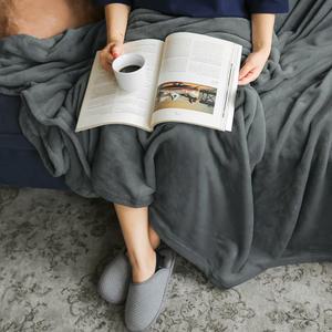 더자리 극세사 담요, 소형, 다크그레이, 2개