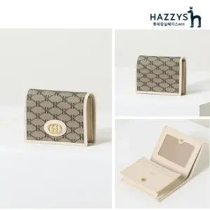 [롯데백화점]헤지스ACC [선물포장] HIWA2F808I2_베이지 패턴 가죽 반지갑