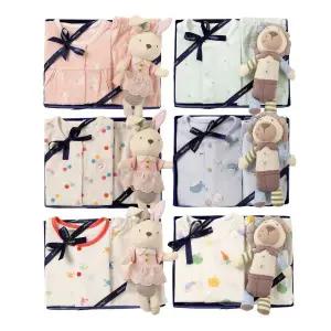 [롯데백화점]압소바 유아내의&애착인형세트 AYB103P1 SET (임신출산백일돌선물)