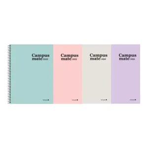 캠퍼스 메이트 연습장 스프링 노트 PP 커버 무선 낙서장 스케치 줄없는 무지 공책 100매 중 학교 고등 학생