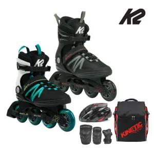 /[K2] 키네틱80카키/블랙오션 성인용 인라인스케이트 가방보호대헬멧 [풀]