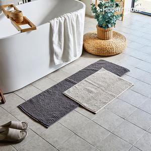 모던하우스 뽀송한 극세사 욕실매트+주방매트, GREY, 총 2개