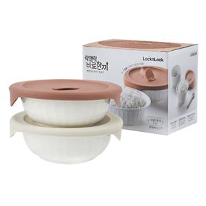 락앤락 밥용기 바로한끼 도자기 355ml 2P 세트 냉동밥보관용기