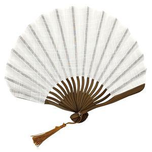 모시부채(소)22cm(흰색)백색 직물아교포수 모시접선 (최상품 노리개 달려있음)