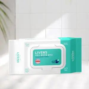 [리벤스] 소프트 클린 화장실 비데티슈 캡형 60매 10팩