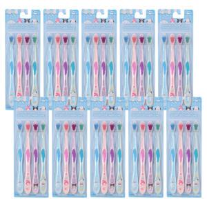 산리오 키즈칫솔 더블 논슬립 컬러칫솔 4P 세트 10개입 초등학생 어린이집졸업선물 어금니 주니어 유치원