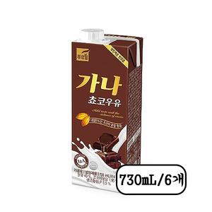 푸르밀 가나 초코우유 730ml 6개 무료배송
