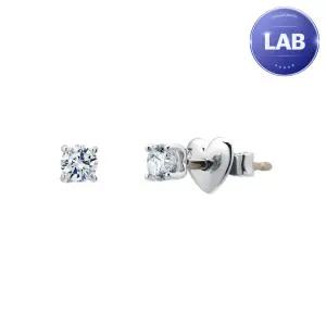 [한국금다이아몬드] 14k 1부 랩 다이아몬드 귀걸이 4프롱 D VS1