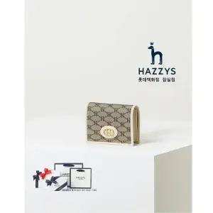 [롯데백화점]헤지스ACC [선물포장] HIWA4F808I3_여성용 아이보리 패턴 가죽 반지갑