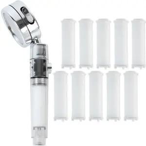 홈다움 폭풍수압 3단조절 온오프 다기능 샤워기 헤드 필터 10p세트