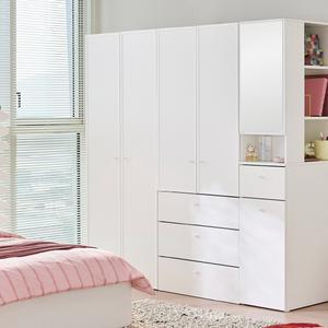 한샘 샘베딩 무드 옷장세트 120cm(높이194cm) 서랍형