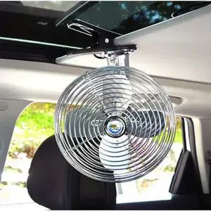 ECO카팬 클립 흡착식 메탈 12V 24V 3D트윈카팬 집게형 시원한 바람 자동차 선풍기