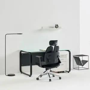 [티에스퍼니처]데임 A형 강화유리 사무용책상 1600x600