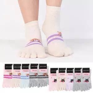 [보리보리/피에르가르뎅]여성 망사발가락양말5족 편직 여름 단목양말