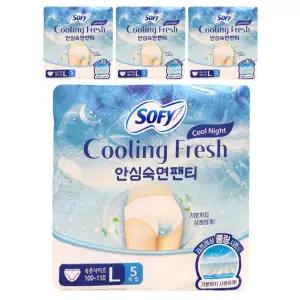 쏘피 쿨링 프레쉬 안심숙면 팬티 대형 생리대 팬티형 L 사이즈 SOFY 20개입