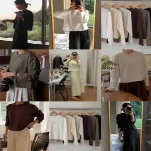 MADE 긴팔 탄탄 세미크롭 티셔츠 (6color)