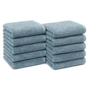 피에르 가르뎅 더블라인 타월 세트 10매 - 블루 고중량 먼지없는 고급타올 답례품 행사 수건 대량주문 코스