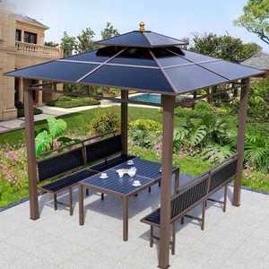 야외 정자 파고라 지붕 어닝 오두막 조립식 원두막 팬션 3.5x3.5m