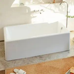 퍼스파 솔리드 아크릴 프리스탠딩 이동식욕조 1400 대형 전신욕조 일체형