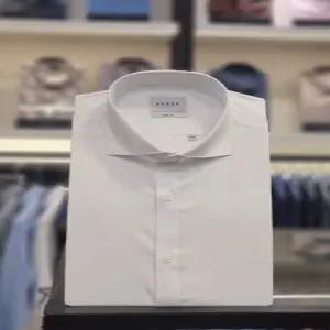 [예작] 화이트 와이드카라 사방스판 슬림핏셔츠  YJESBS169WH