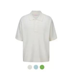 [앤드지] 유니버스 반팔 카라 니트_BLD2ET3501