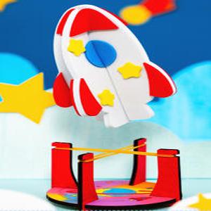 (MH) 민화 고무줄 로켓만들기 과학놀이