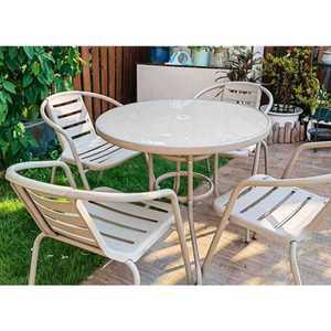 야외 테이블 세트 발코니 벤치 펜션 티테이블 야외용 1