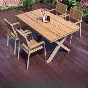 야외 테이블 세트 원형 펜션 야외용 벤치 의자 옥상 60CM