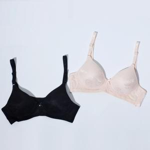 라비앙 국산 인견 플라워 끈조절 쟈가드 노와이어 몰드 브라