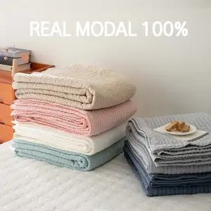 데코빙 모달 100 부드러운 줄누빔 워싱 스프레드 이불 패드 Q/KK 200x230cm