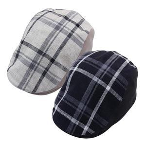 [navid1]큰체크 배색 헌팅캡 중년 어르신 여름모자 베레모 도리우찌/MB-853