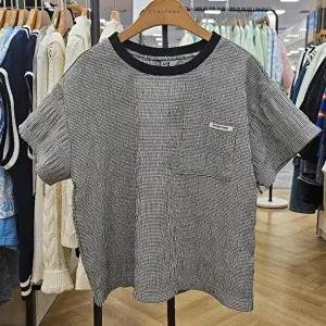 [셀러허브 2]컬리수 HC33 체크시어서커반팔 티셔츠  C252TS450P (32118004)