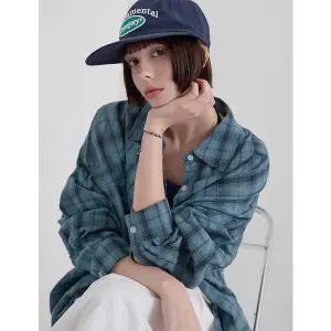 [공구우먼] [제작] 베스트 리얼 루즈핏 체크 셔츠 80864 빅사이즈여성의류